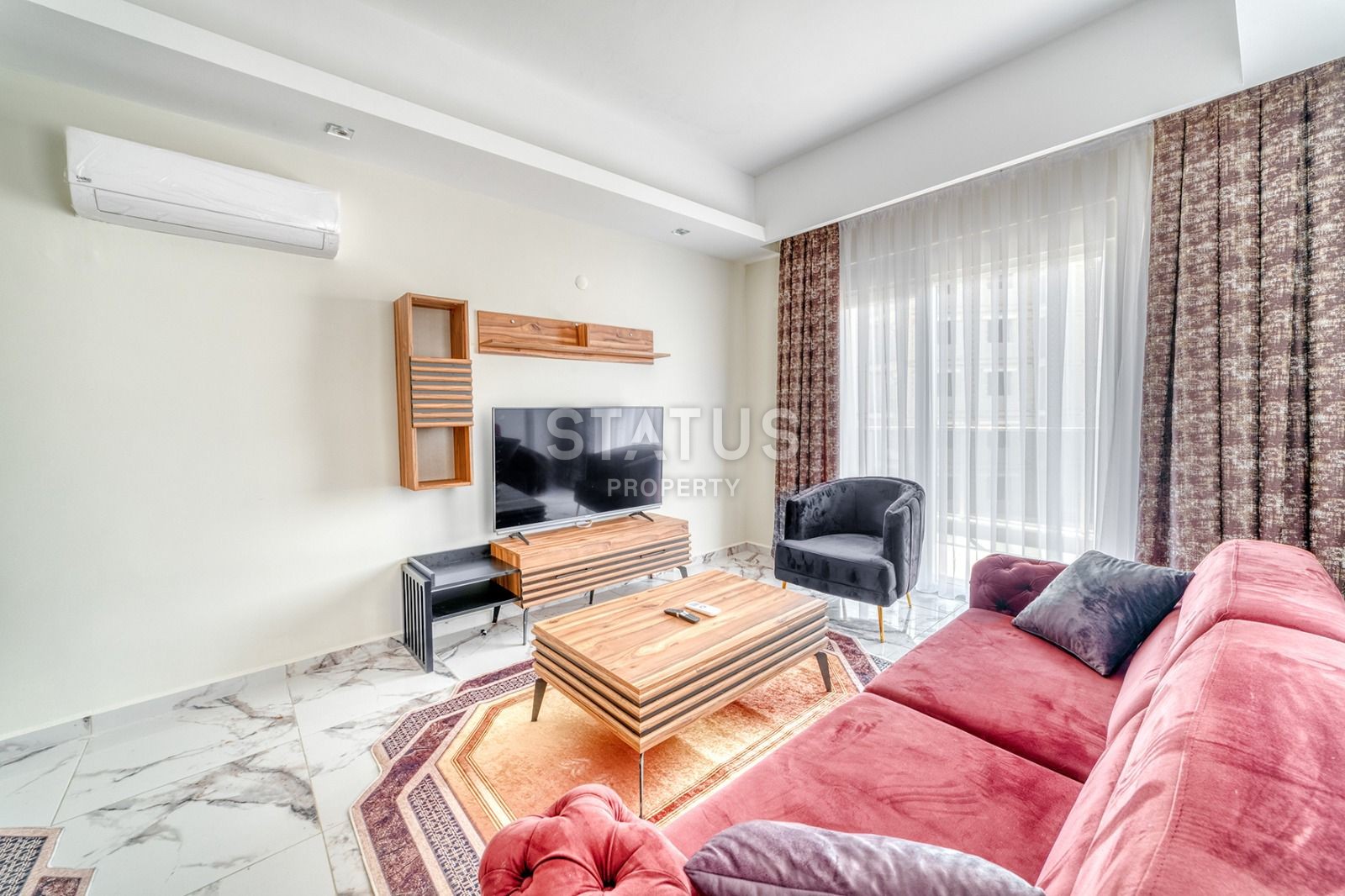 Новая квартира 1+1 с мебелью в Авсалларе, 55 м2 фото 3