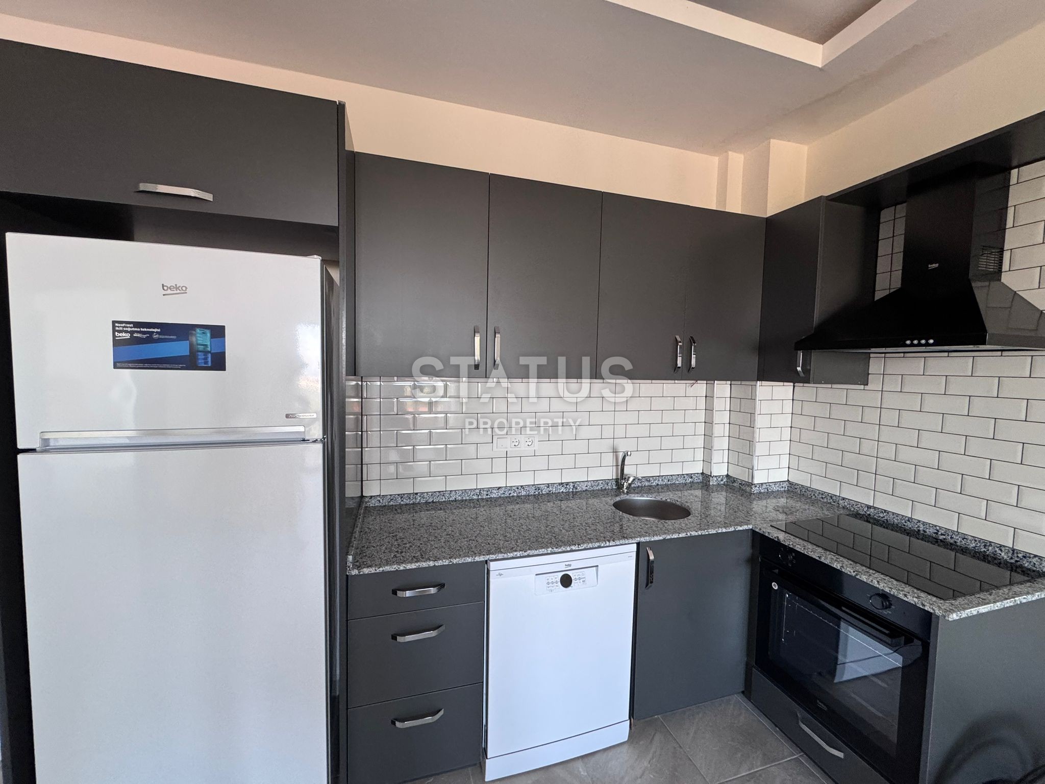 Квартира с прямым видом на море в Махмутларе, 55 м2 фото 9