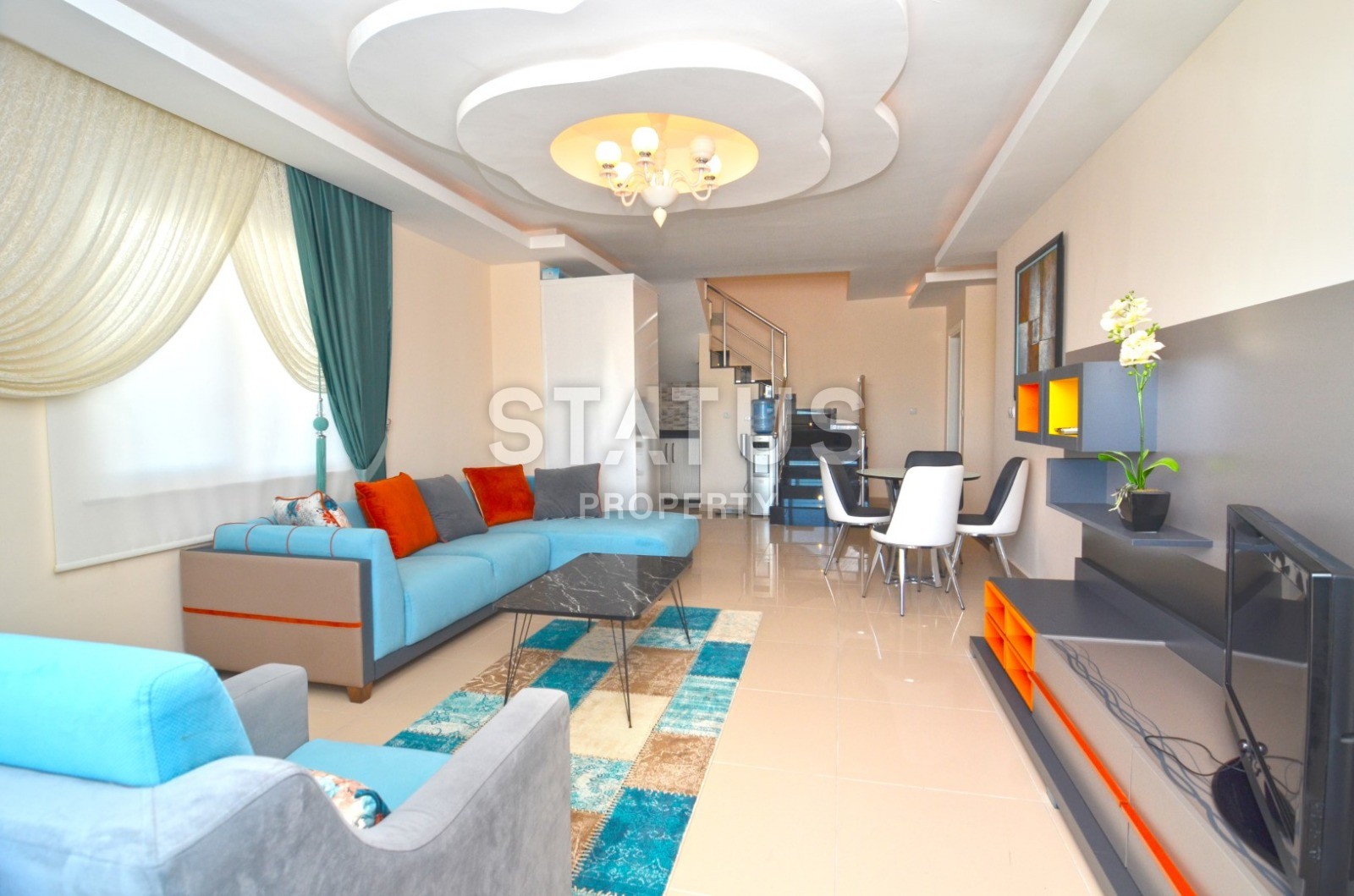 Двухуровневые апартаменты с видом на море и горы в Махмутларе, 160 м2 фото 11