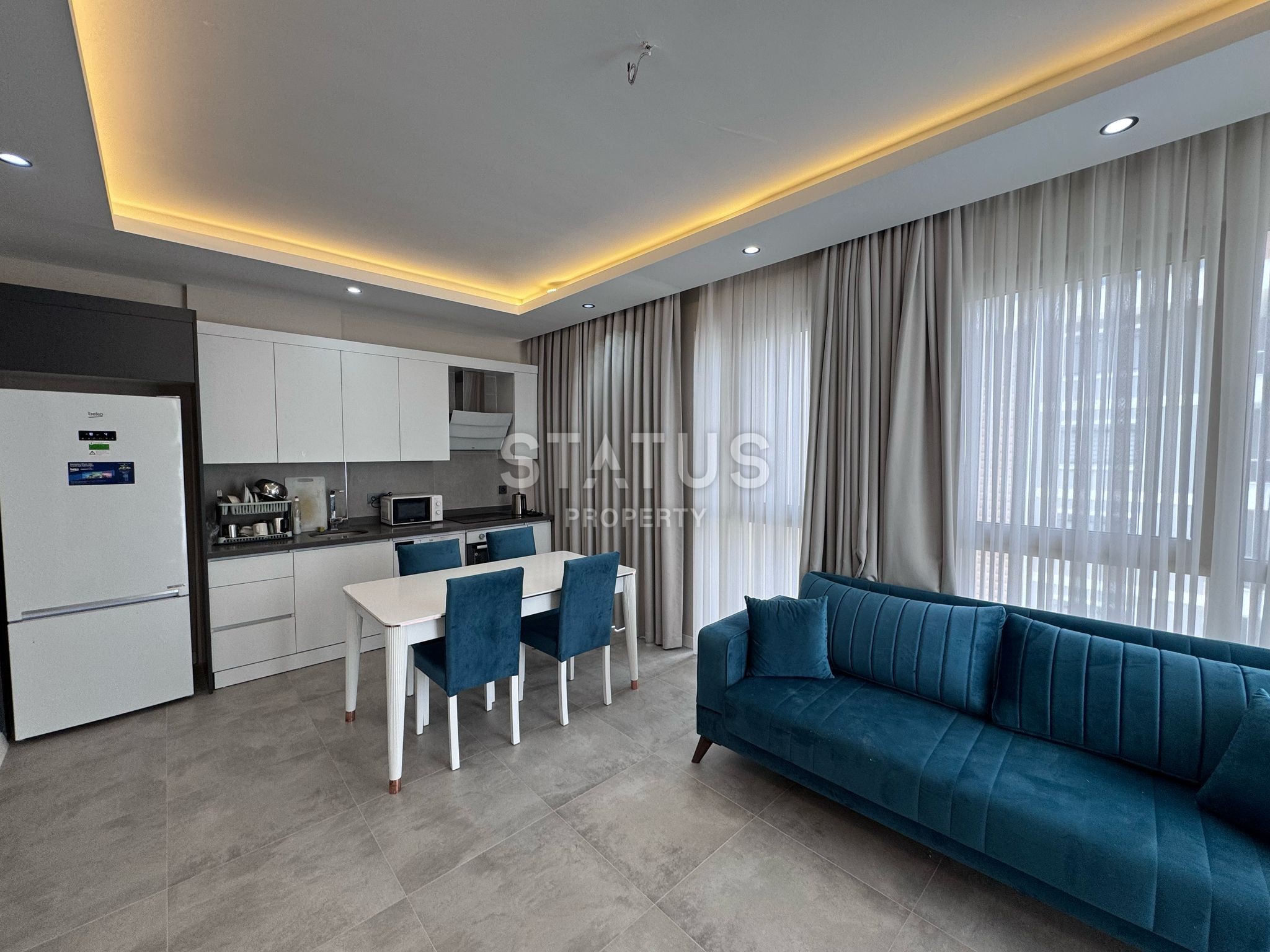 Hot sale! Квартира 1+1 в новом комплексе с видом на горы в районе Каргыджак, 60 м2 фото 11