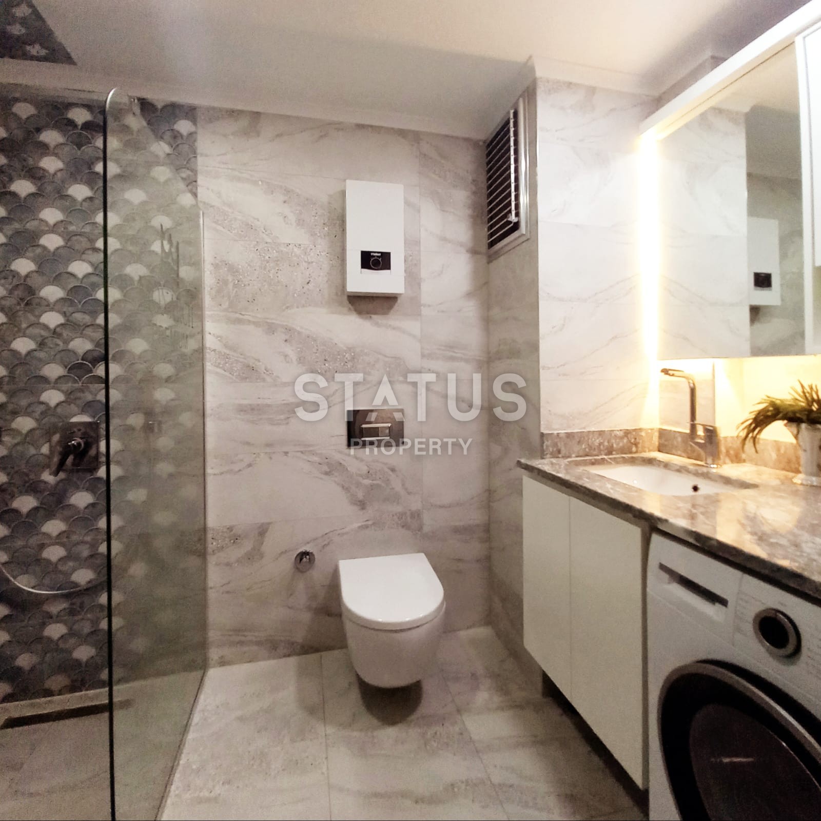 Красивая квартира 1+1 с прямым видом на море, 67 м2 фото 29