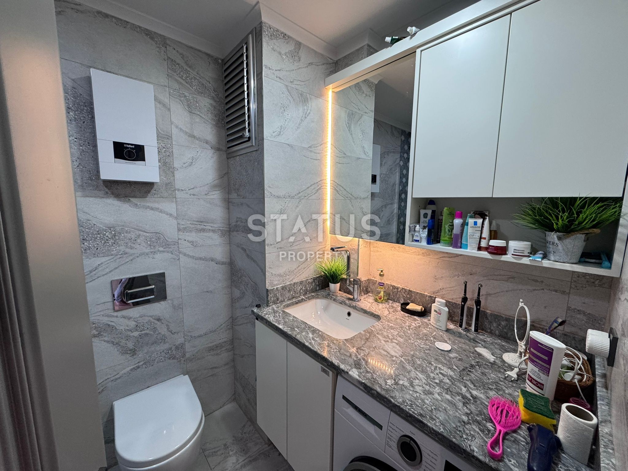 Красивая квартира 1+1 с прямым видом на море, 67 м2 фото 34