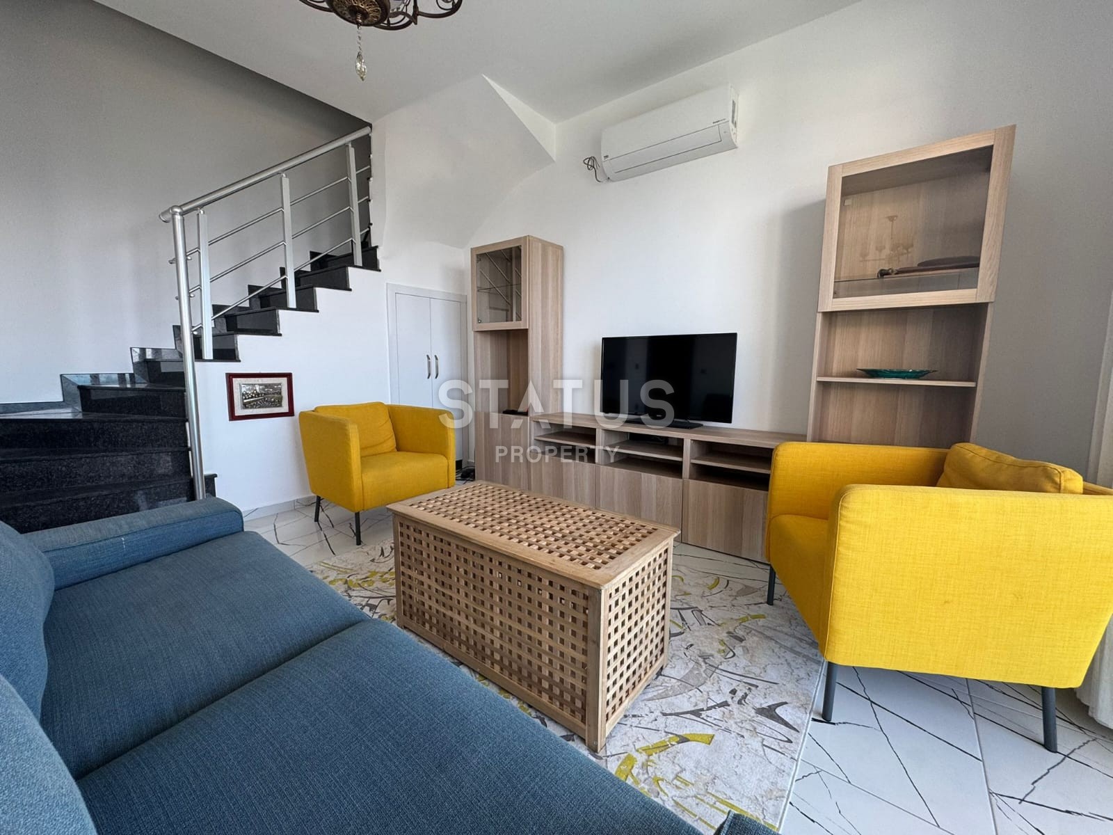 Двухуровневый дуплекс 2+1 с прямым видом на море на первой береговой линии в Каргыджак фото 6