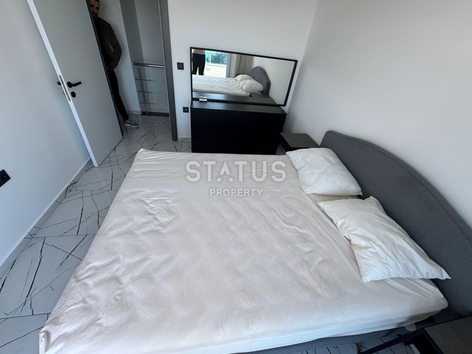 Двухуровневый дуплекс 2+1 с прямым видом на море на первой береговой линии в Каргыджак фото 14