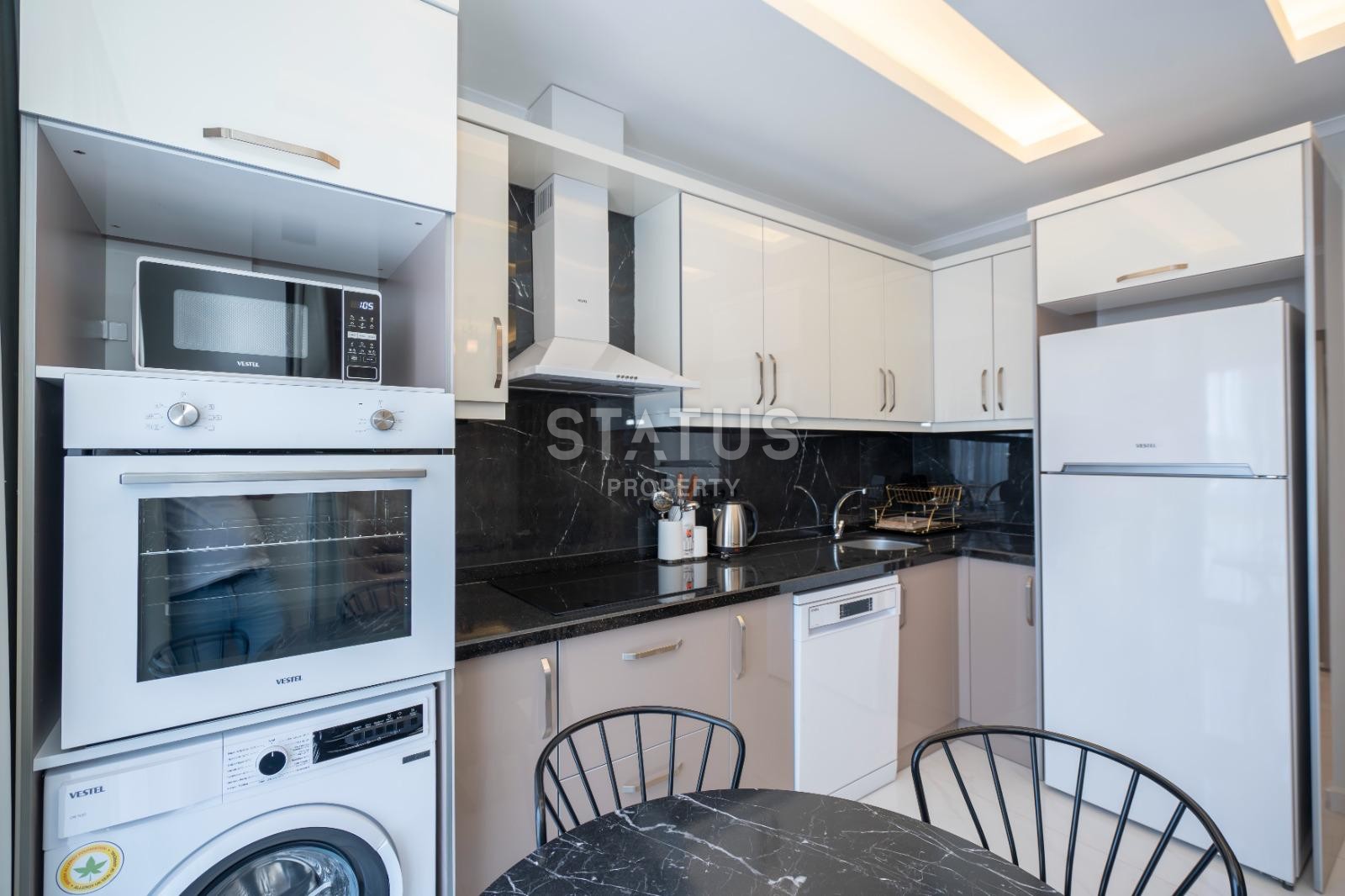 Duplex 2+1 with furniture and appliances in Oba, 85 m2 фото 3