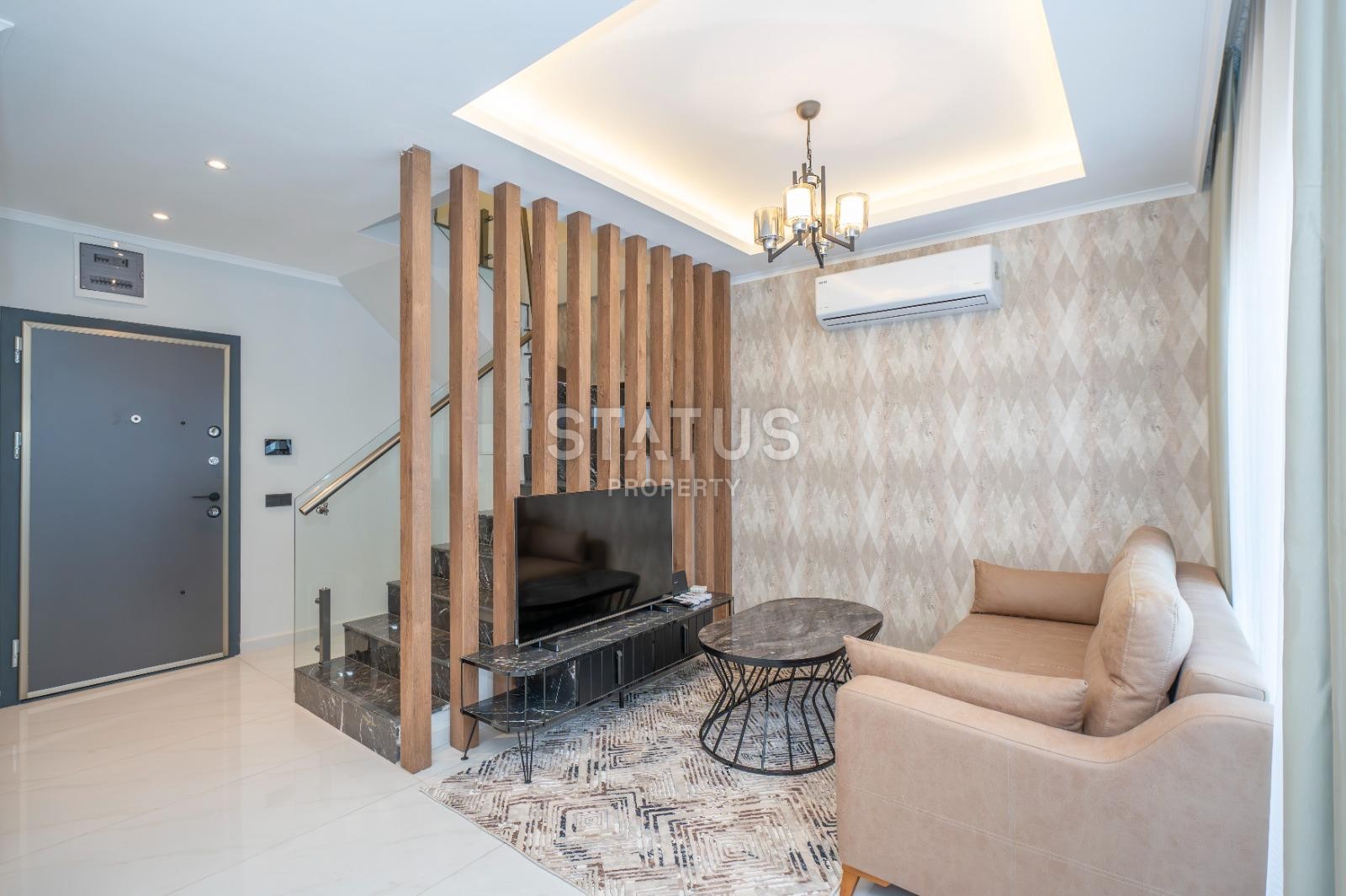 Duplex 2+1 with furniture and appliances in Oba, 85 m2 фото 5