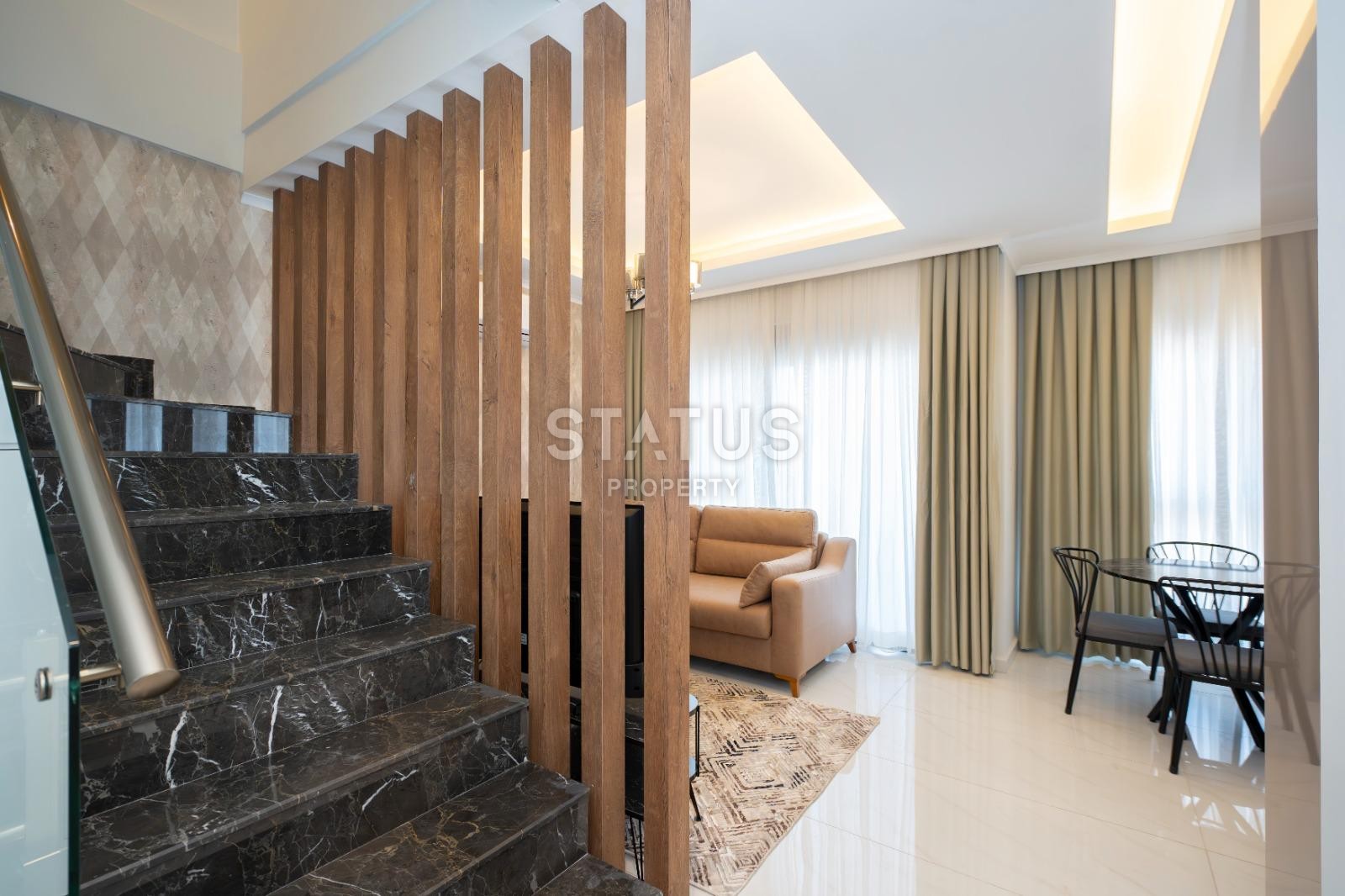 Duplex 2+1 with furniture and appliances in Oba, 85 m2 фото 6