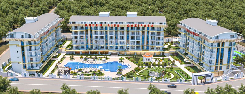 Комплекс от ведущего застройщика в Газипаше, 50 -205 м2 фото 2