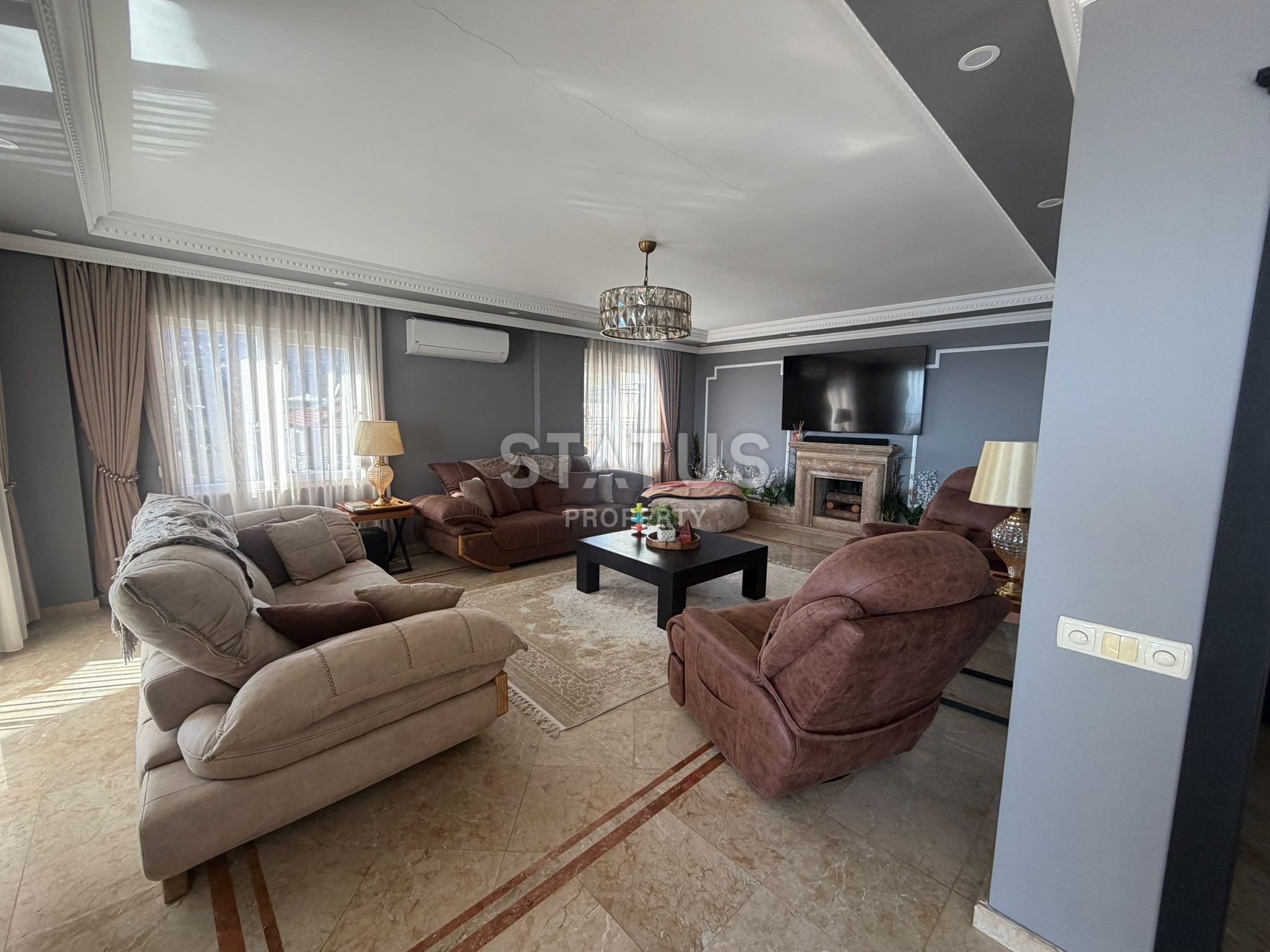 Вилла 5+1 с панорамным видом на море в Бекташ, 1125 м2 фото 9