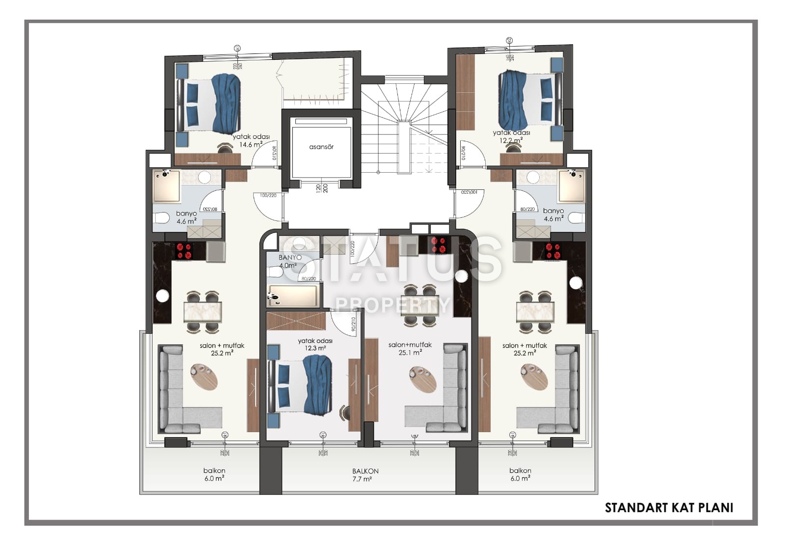 Ликвидное предложение! Инвестиционный проект в 150 метрах от побережья в центре Аланьи! 54-122 кв. м. фото 7