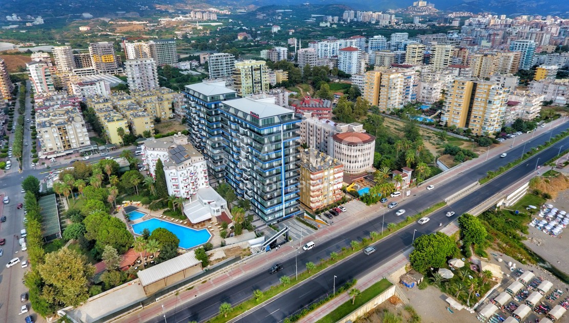 Трёхкомнатная квартира с видом на море на первой береговой линии в Махмутларе, 80 м2 фото 12