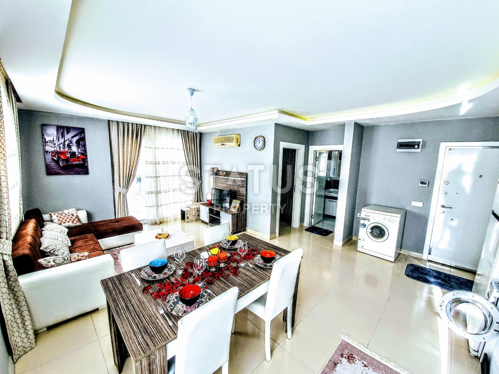 Меблированная двухкомнатная квартира в Махмутларе, 65 м2 фото 1