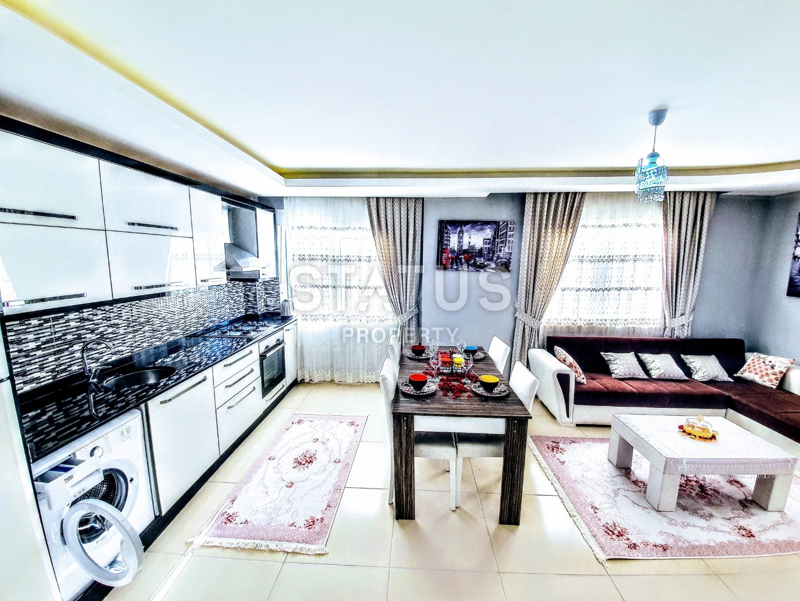 Меблированная двухкомнатная квартира в Махмутларе, 65 м2 фото 5