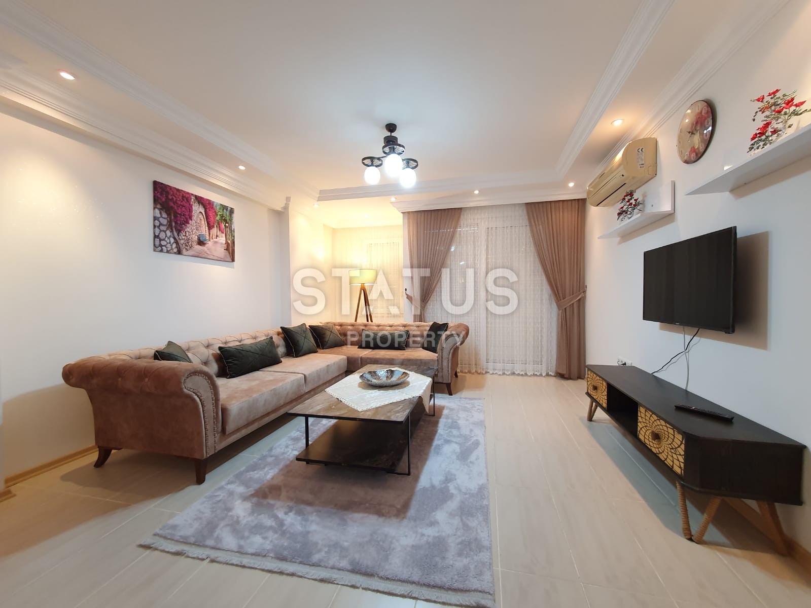 Квартира с видом на море, с мебелью в районе Махмутлар. 110 кв.м. фото 5