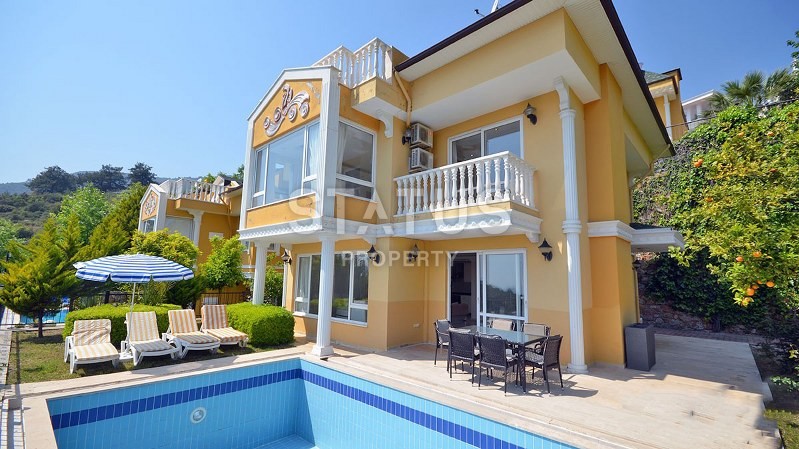 Вилла 4+1 с мебелью и видом на море, Аланья. 220 кв. м. фото 3