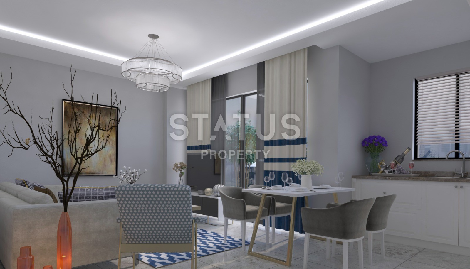 Новый инвестиционный проект в районе Кестель, в 5 минутах от моря! 52- 107 м2 фото 9