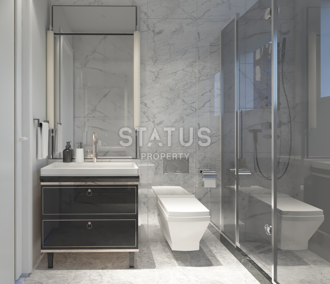 Новый инвестиционный проект в районе Кестель, в 5 минутах от моря! 52- 107 м2 фото 14