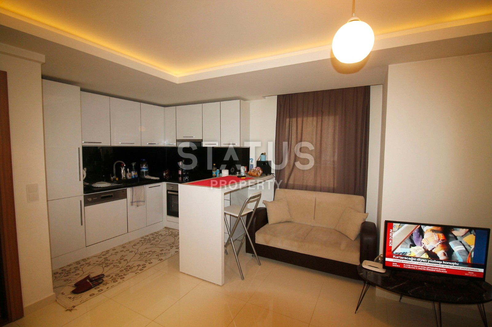 Недорогая квартира 1+1 в новом комплексе в центре Аланьи, 50 м2 фото 5