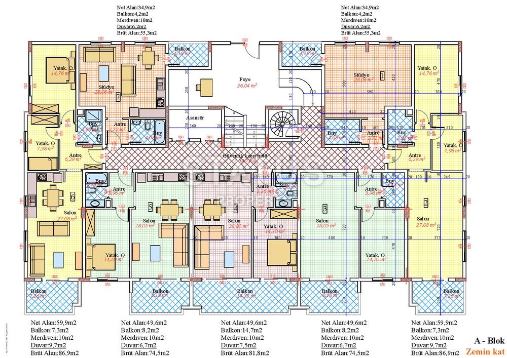 Apartments with different layouts in the elite area of Avsallar фото 4