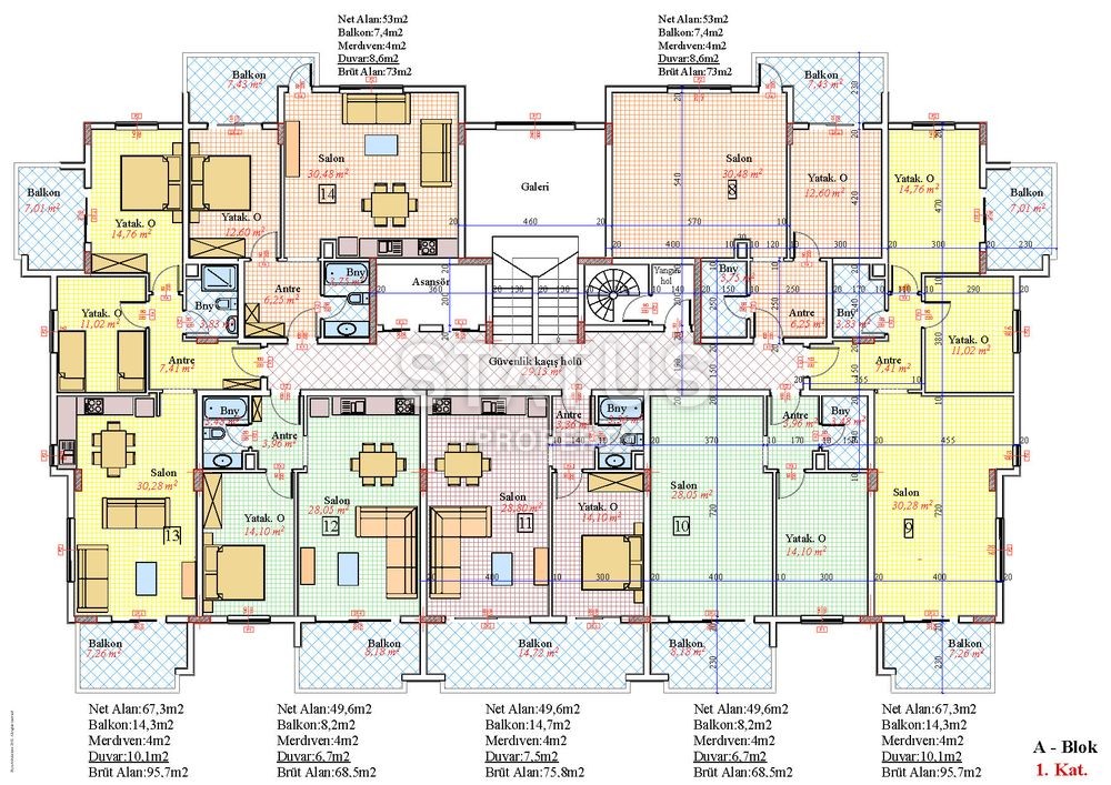 Apartments with different layouts in the elite area of Avsallar фото 5
