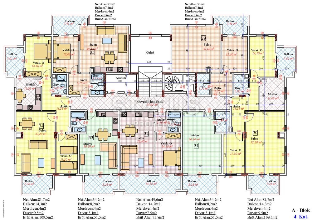 Apartments with different layouts in the elite area of Avsallar фото 7