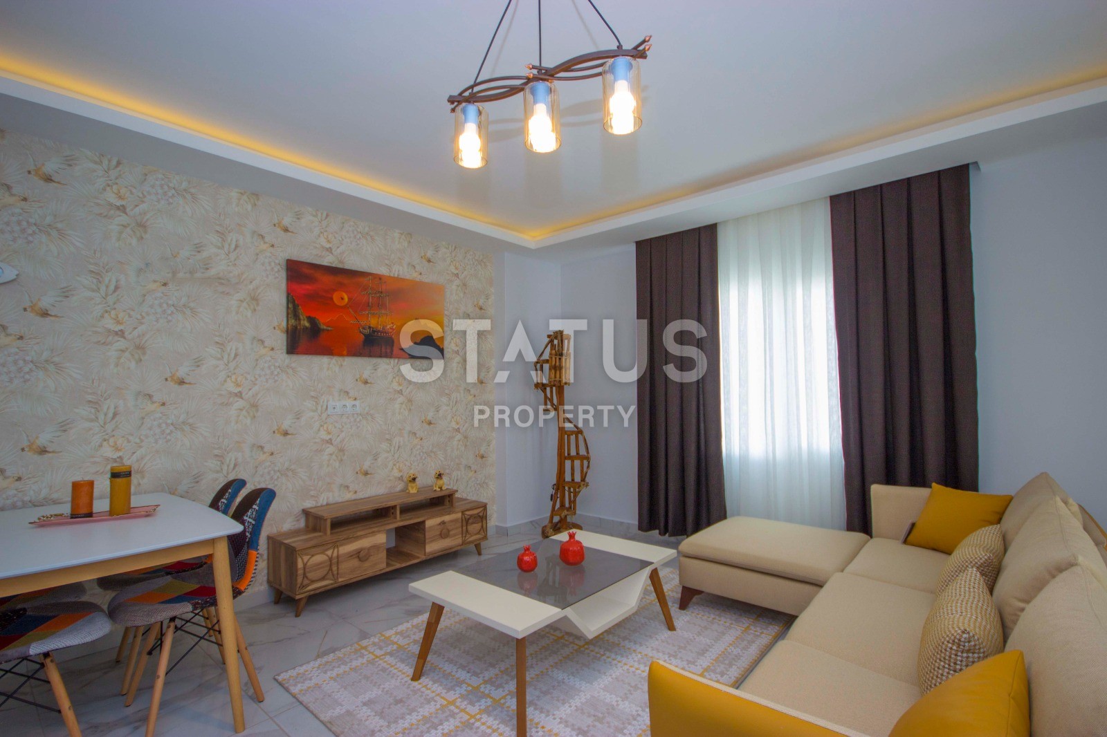 Квартира в Мхмутларе в самом центре! Мебель в цене! 70 кв.м. фото 3