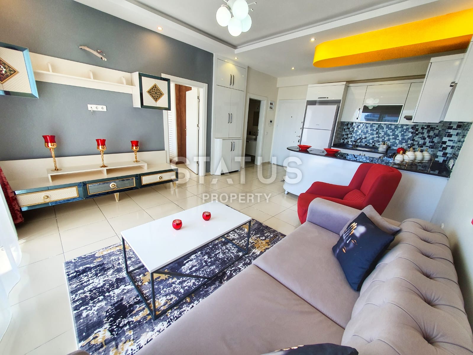 Уютная квартира 1+1 с новой мебелью с видом на море! Махмутлар, 200 м фото 9