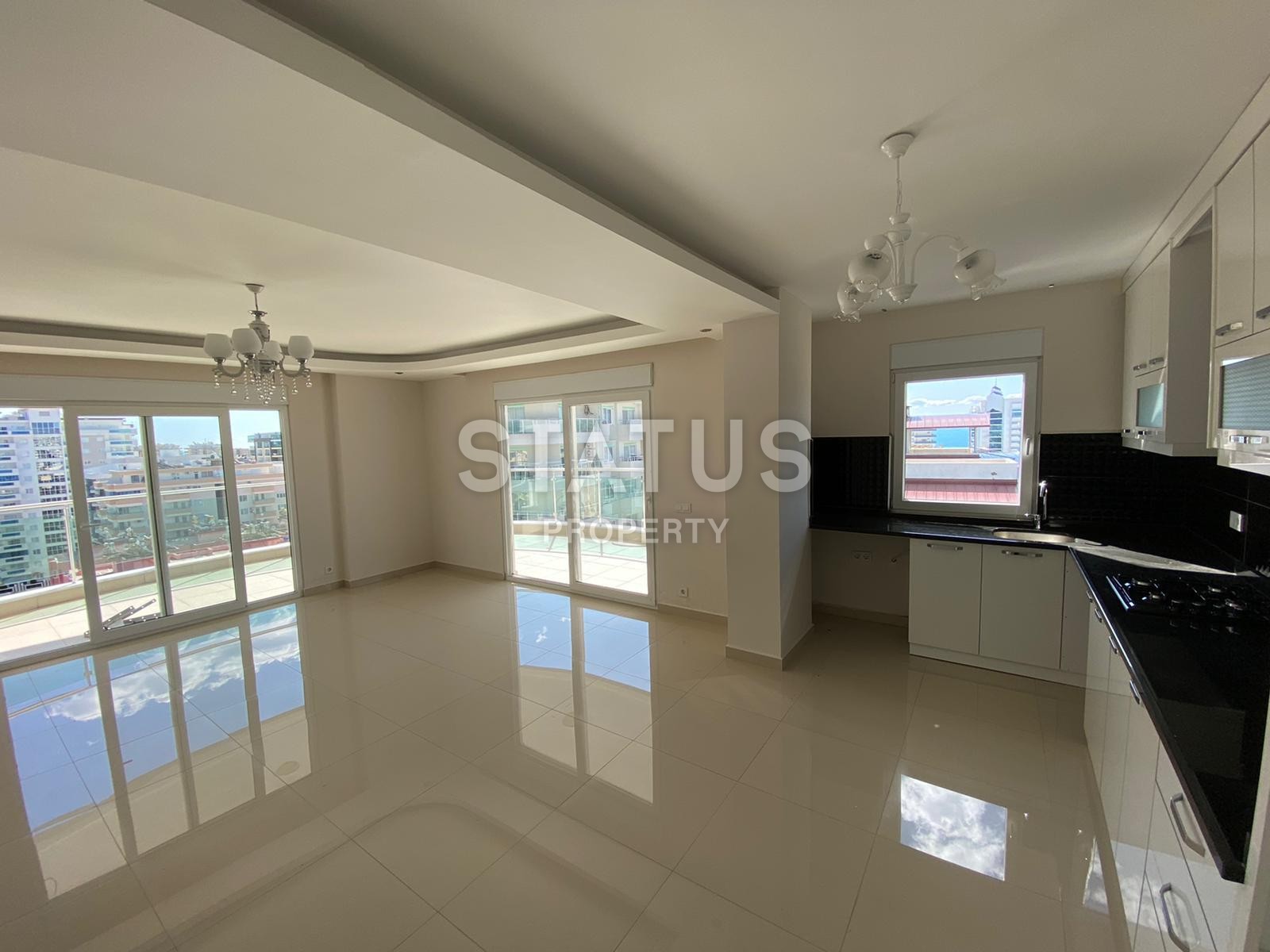 Отличная квартира с видом на море и горы, с грамотной планировкой. Махмутлар. 120 кв.м. фото 5