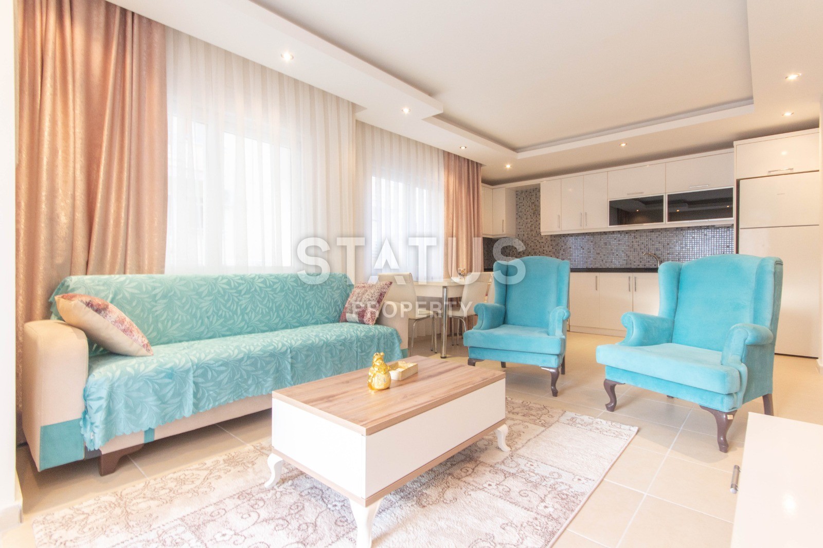 Двухкомнатная квартира с мебелью в Махмутларе, Алания 65 кв.м. фото 1