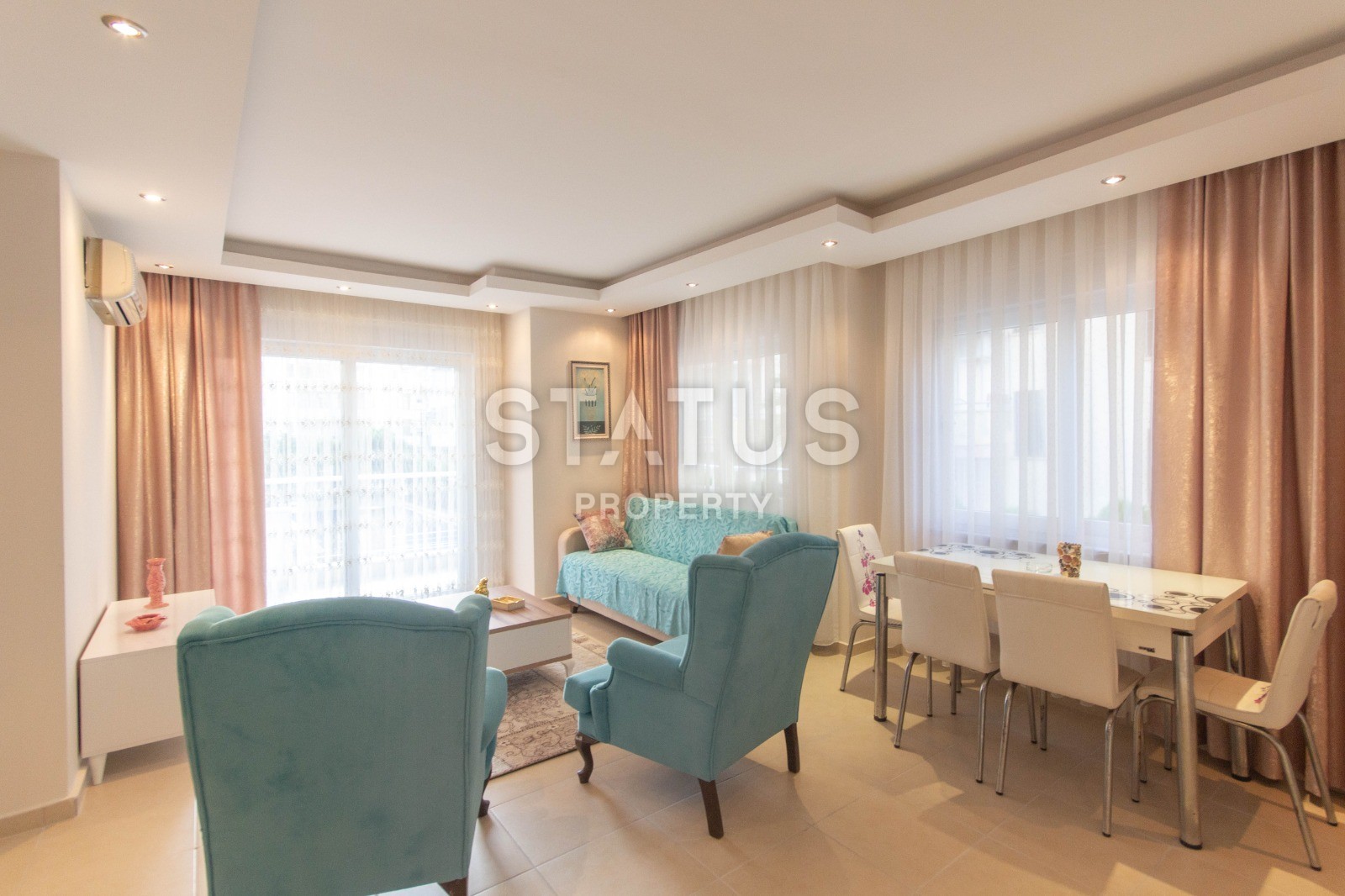 Двухкомнатная квартира с мебелью в Махмутларе, Алания 65 кв.м. фото 4