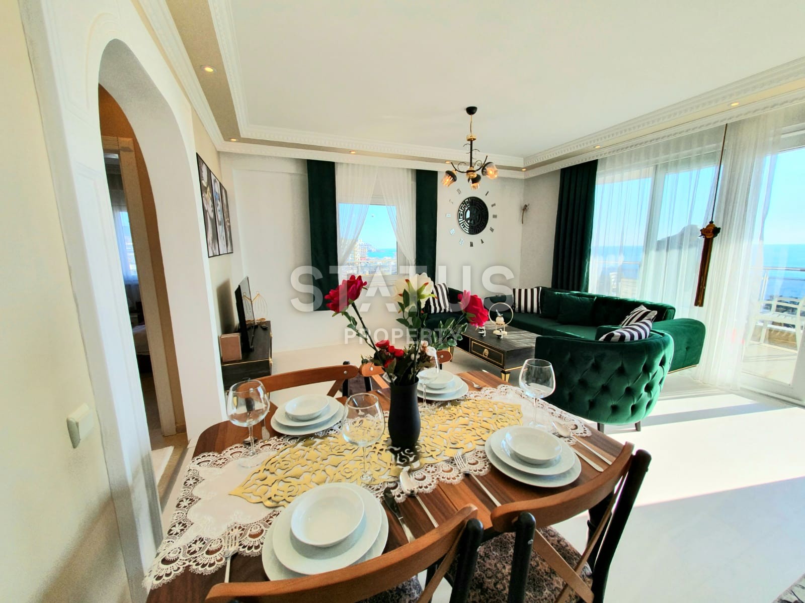 Трехкомнатные апартаменты с новой мебелью и ВИДОМ НА МОРЕ! Махмутлар, 110 м2 фото 15