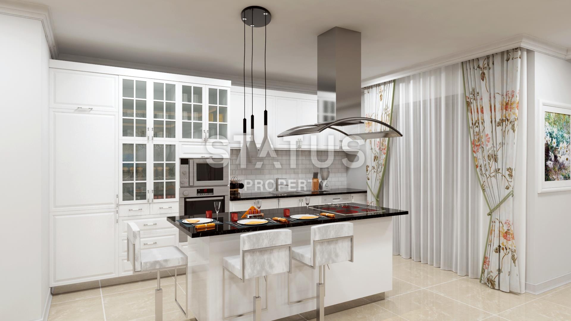 Комплекс вилл с видом на море в Алании, Конаклы, недорого, 155-320 кв.м. фото 21