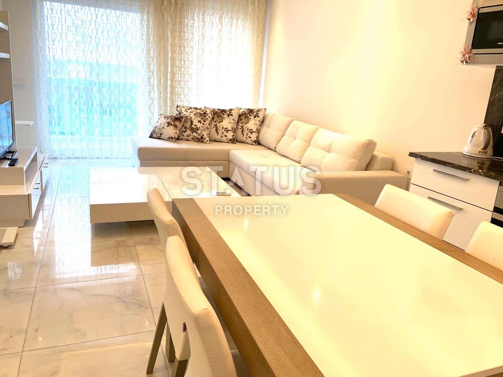 Уютная двухкомнатная квартира с видом на море и горы! Махмутлар, 65 м2 фото 3