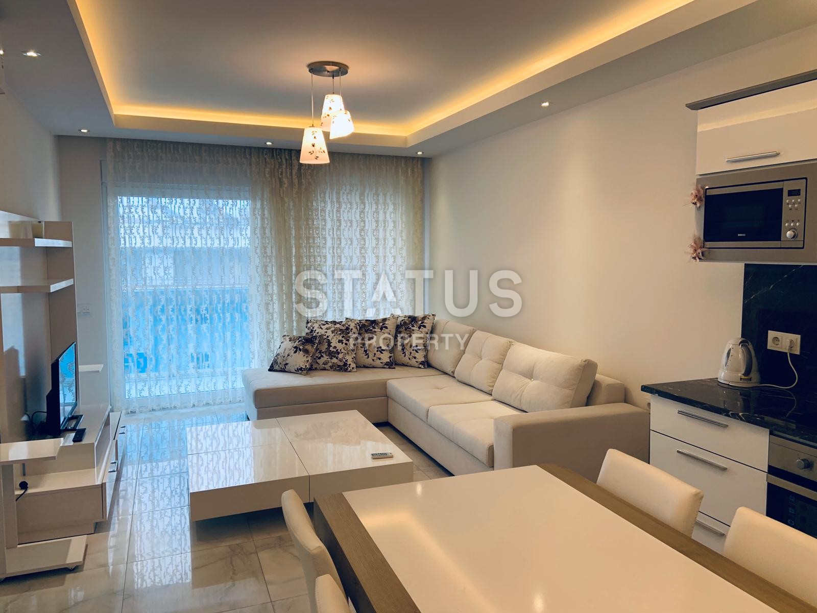 Уютная двухкомнатная квартира с видом на море и горы! Махмутлар, 65 м2 фото 24