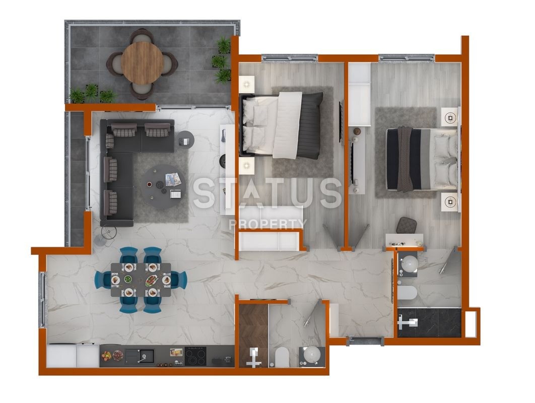 Новый инвестиционный проект с инфраструктурой в центре Махмутлара фото 38