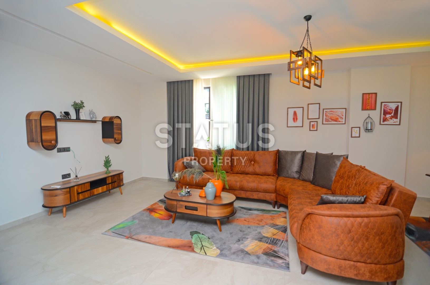 Three-room apartment with new furniture on the first coastline! Kargicak, 110 m2 фото 9