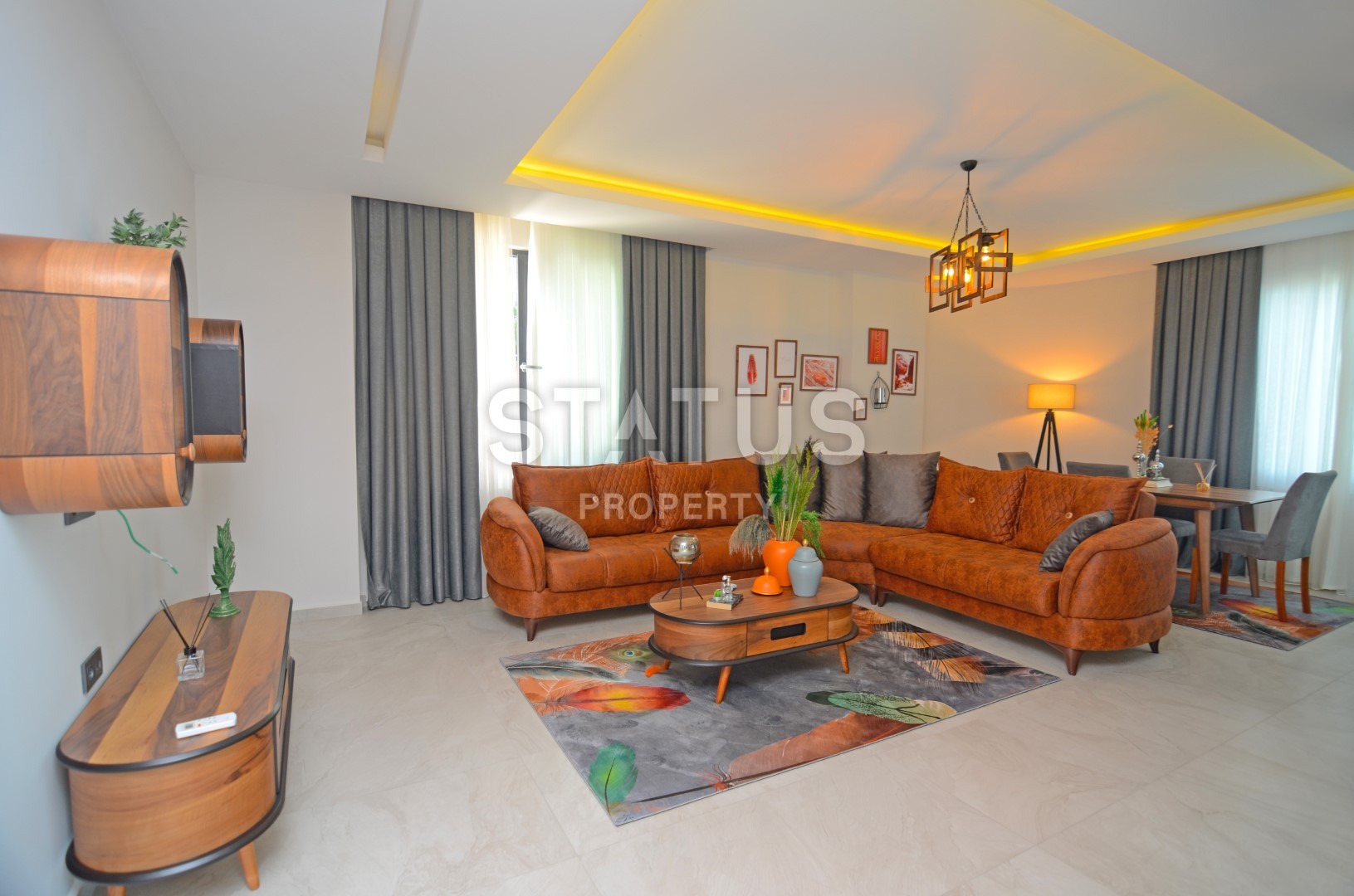 Three-room apartment with new furniture on the first coastline! Kargicak, 110 m2 фото 10