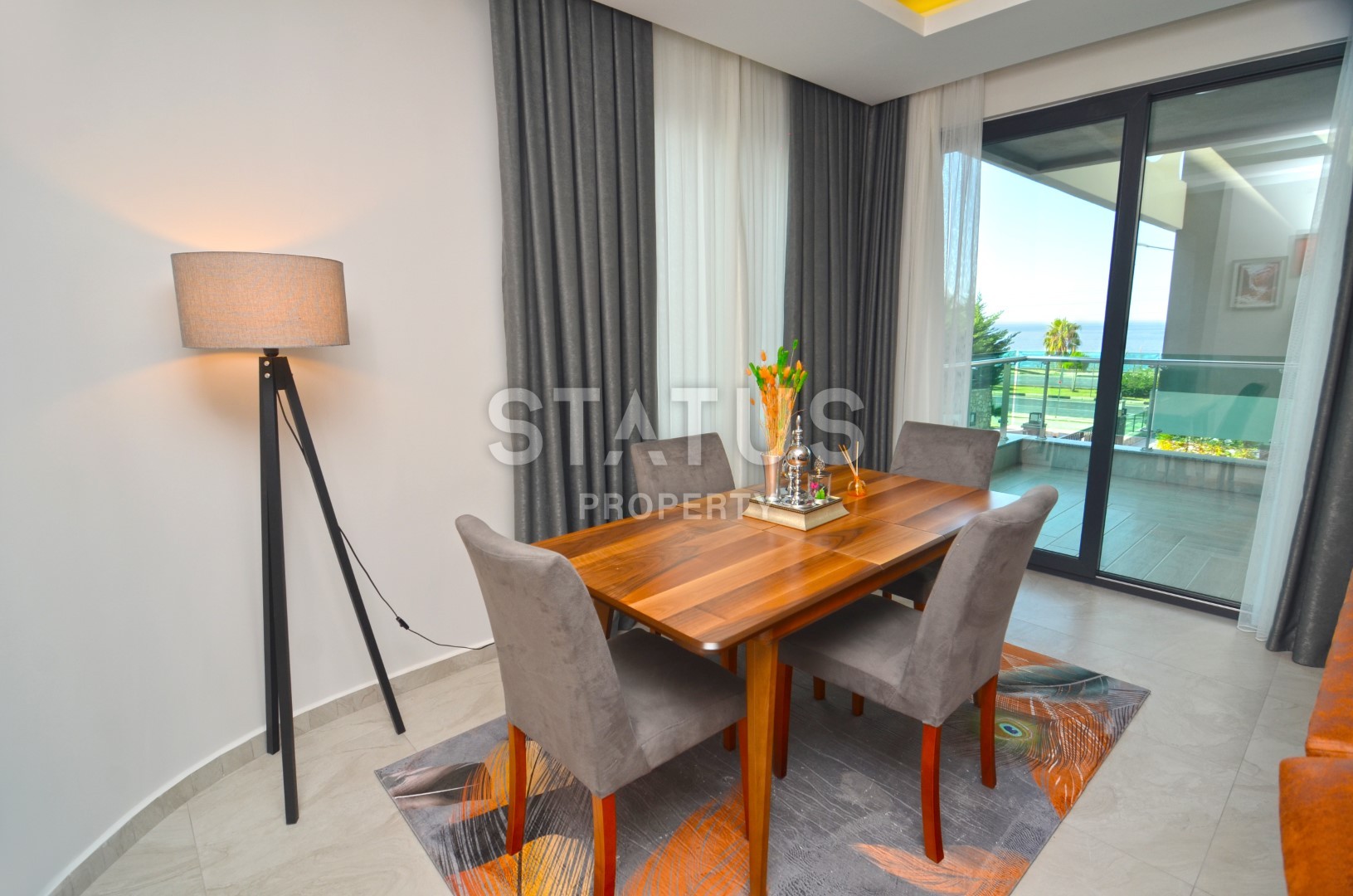 Three-room apartment with new furniture on the first coastline! Kargicak, 110 m2 фото 11