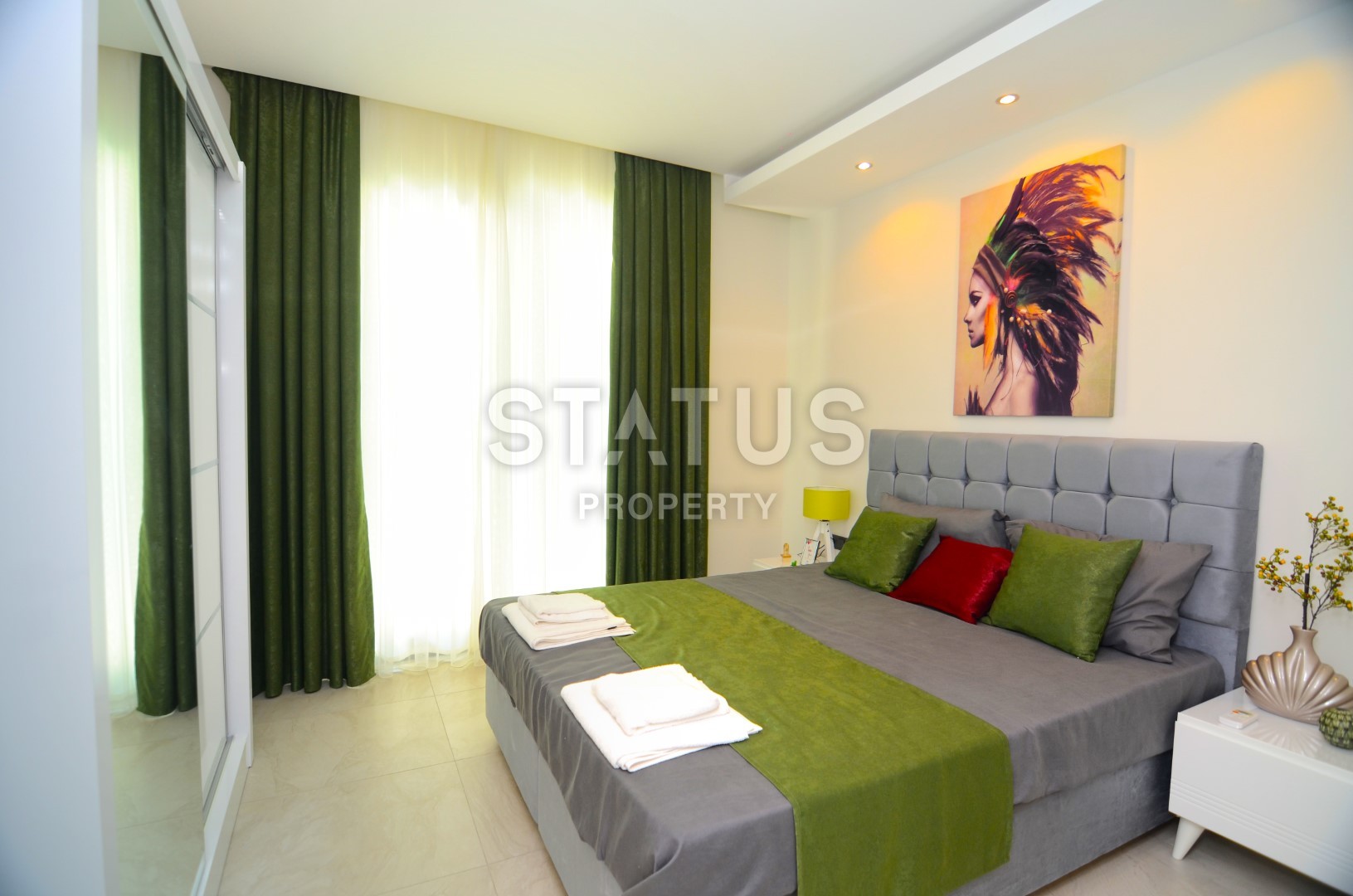 Three-room apartment with new furniture on the first coastline! Kargicak, 110 m2 фото 16