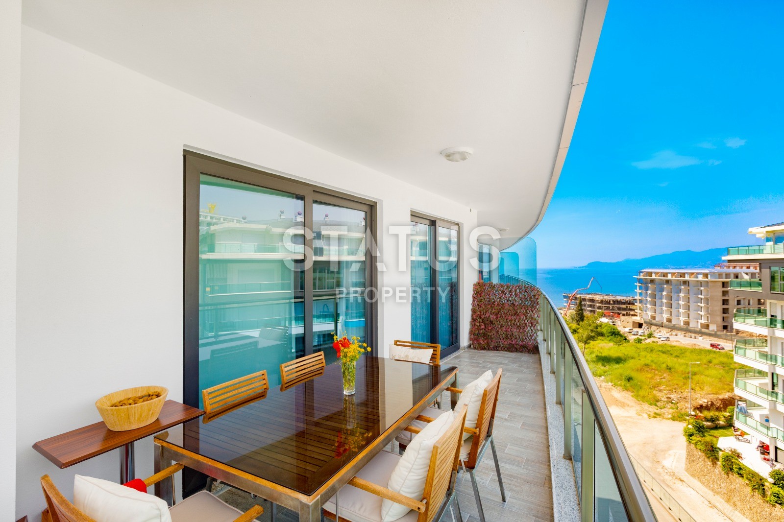 Apartment on the first line in Kargicak with a sea view with furniture and appliances! Super price! фото 12