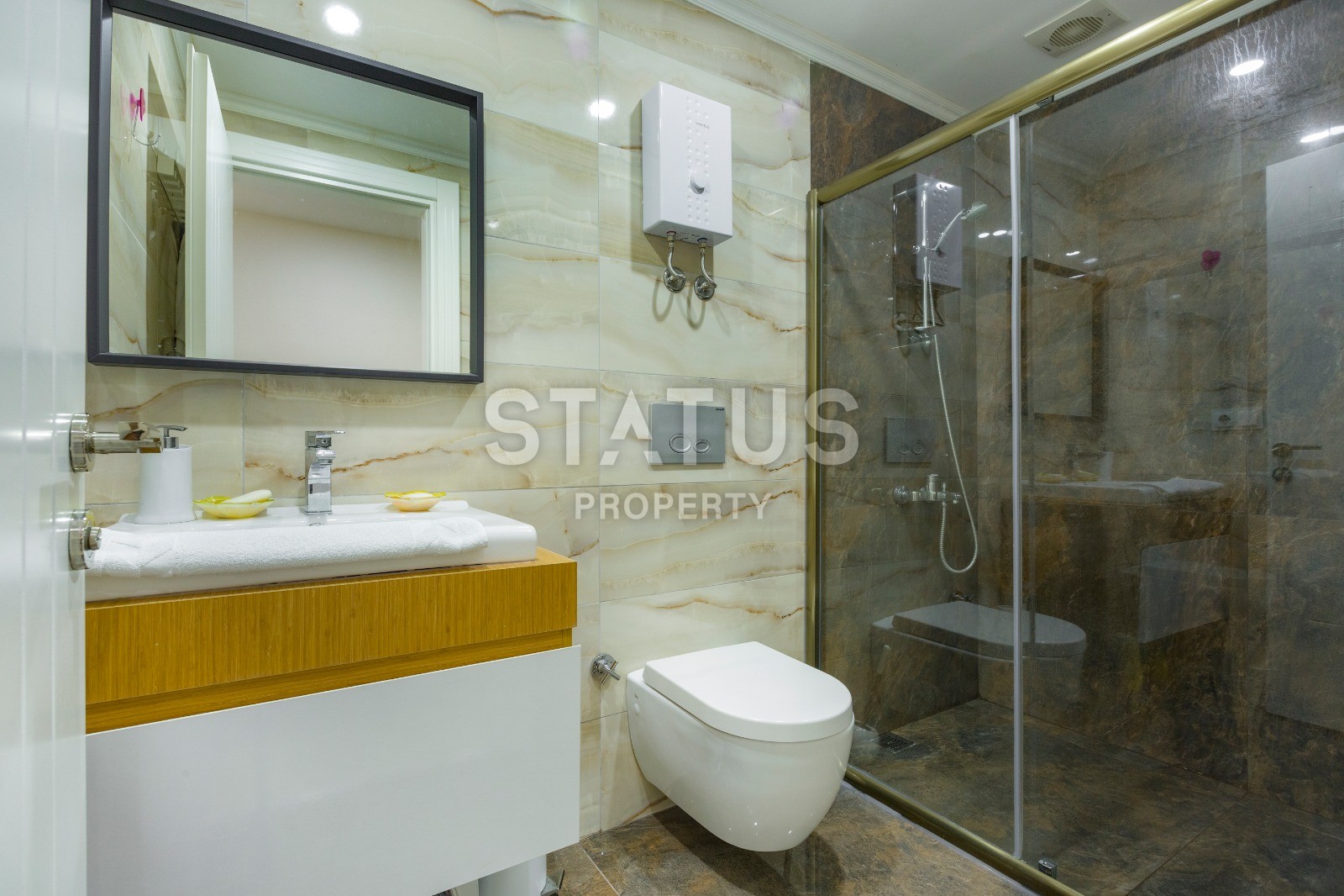 Apartment on the first line in Kargicak with a sea view with furniture and appliances! Super price! фото 28