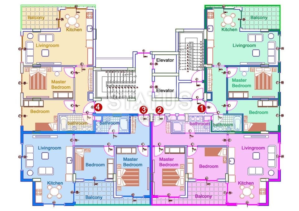 New apartments in Mahmutlar, Alanya. фото 21