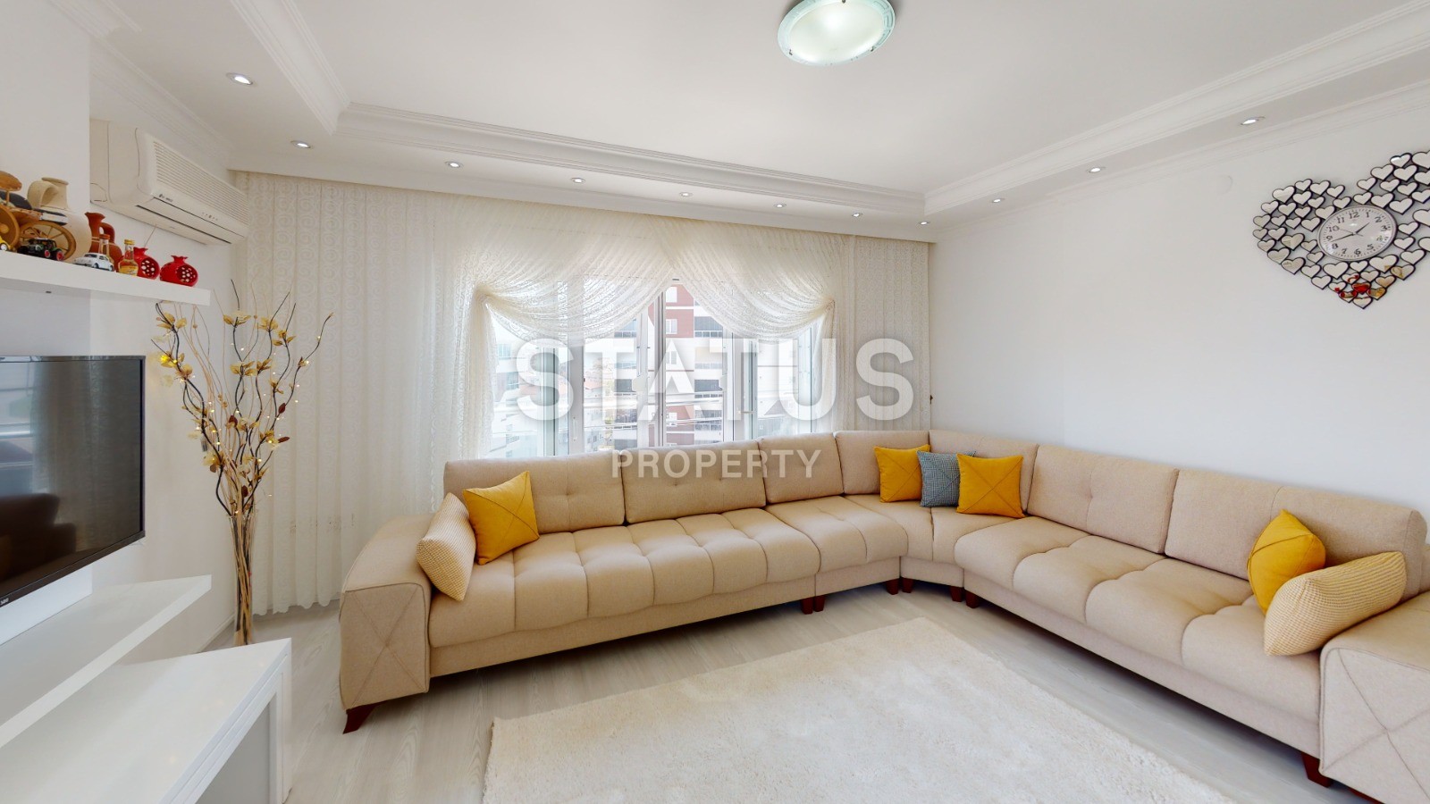 Excellent three-room apartment with a sea view! Avsallar. фото 3