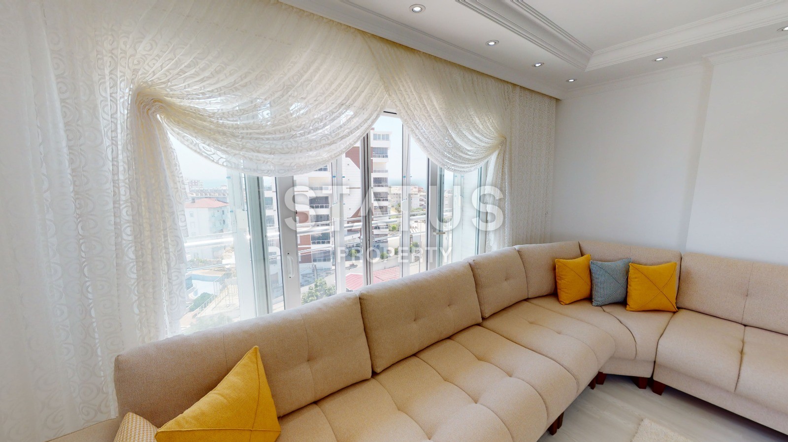 Excellent three-room apartment with a sea view! Avsallar. фото 5