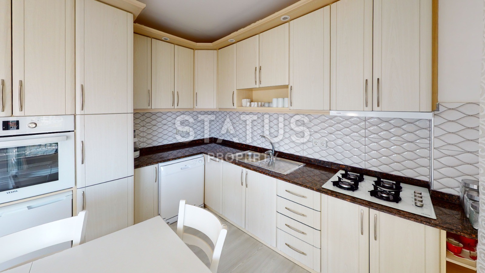 Excellent three-room apartment with a sea view! Avsallar. фото 6