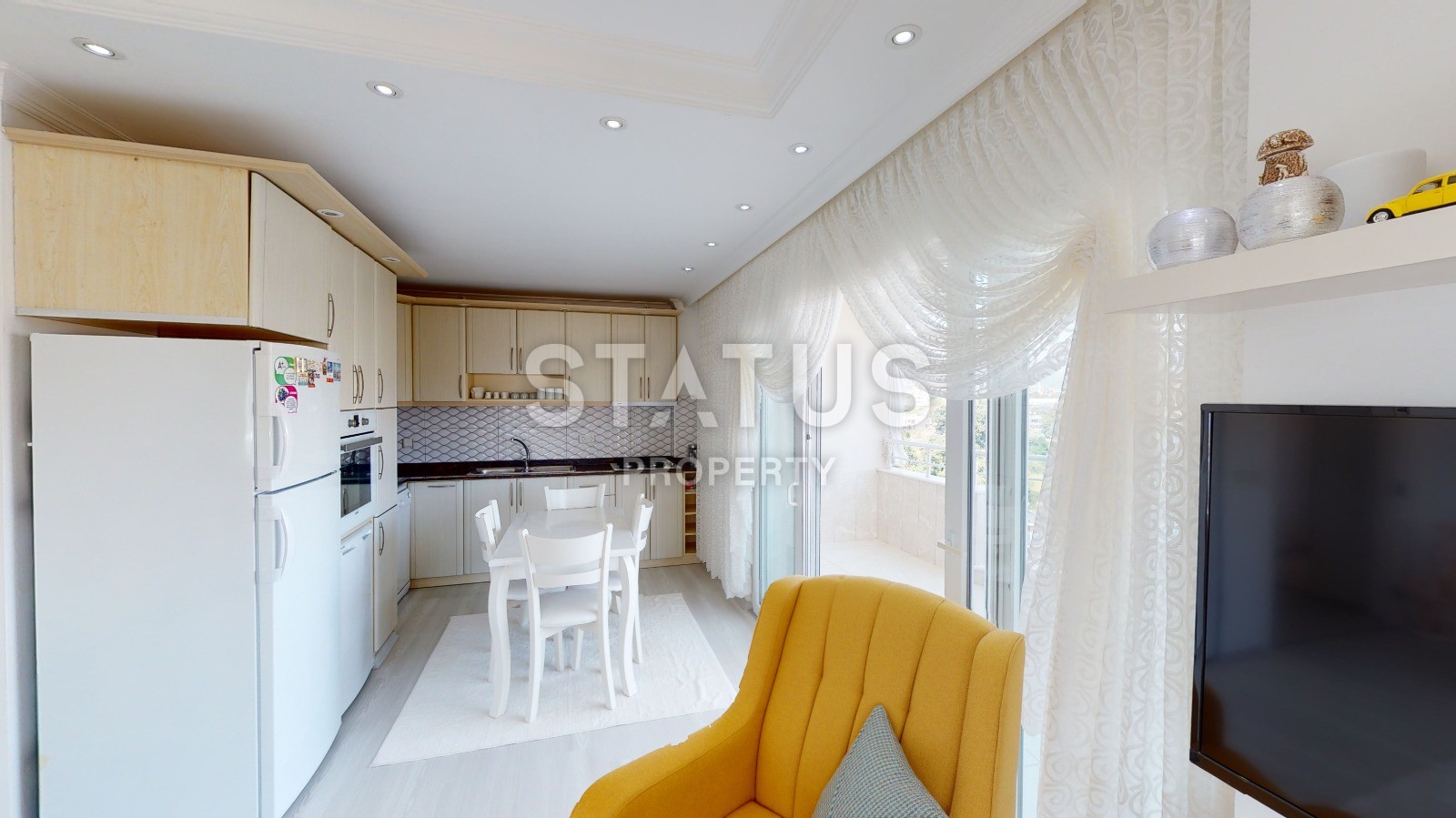 Excellent three-room apartment with a sea view! Avsallar. фото 17