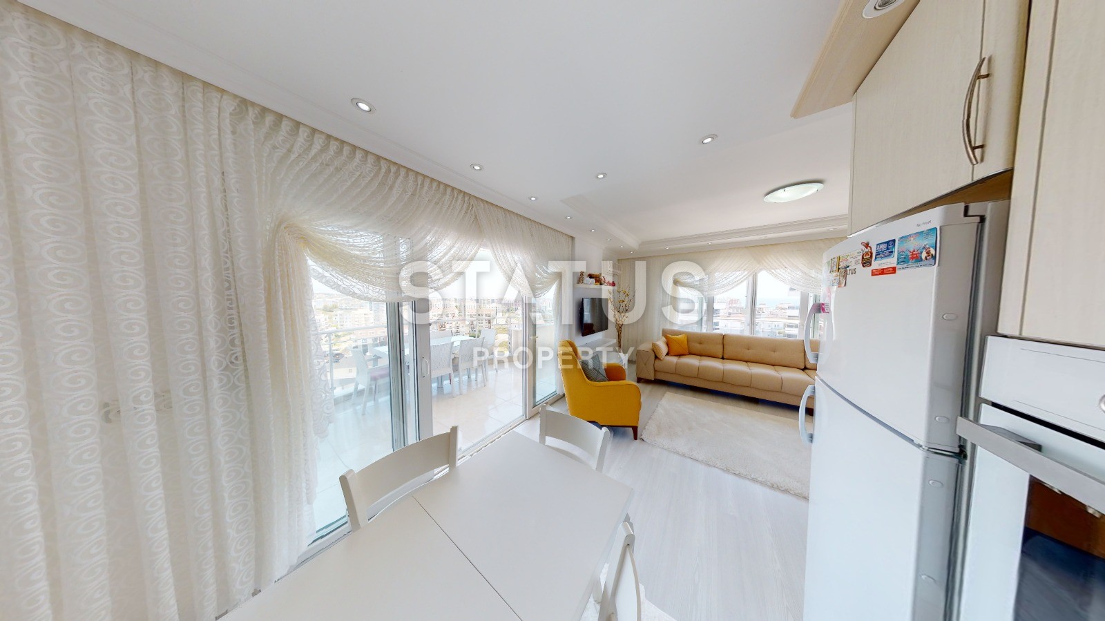 Excellent three-room apartment with a sea view! Avsallar. фото 25