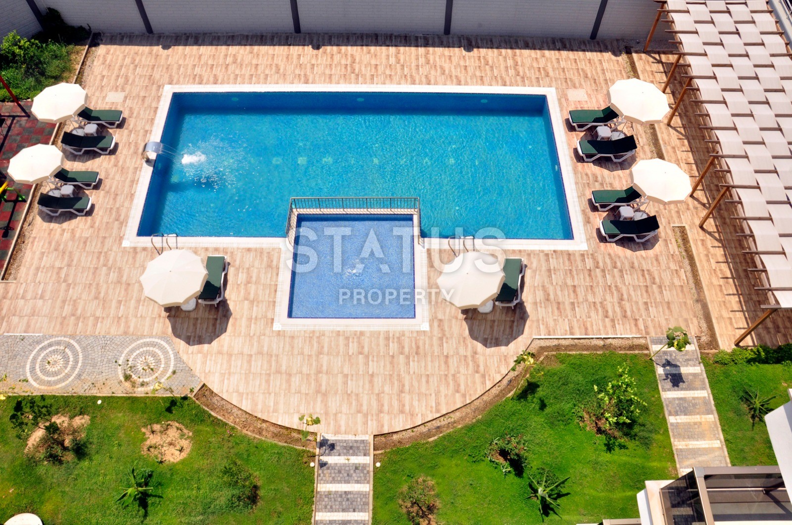 Дуплекс 2+1 с выходом в сад и видом на море фото 13