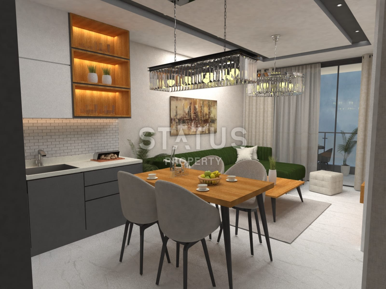 Двухкомнатная квартира в новом комплексе в центре Аланьи фото 4