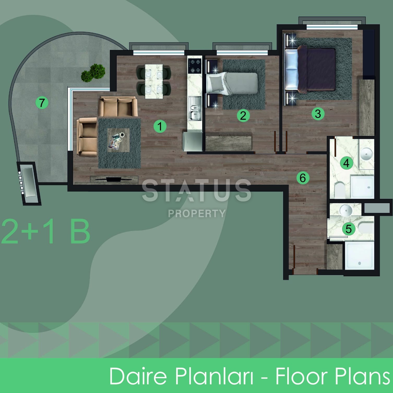 Новые квартиры в комплексе с инфраструктурой в районе Оба фото 11